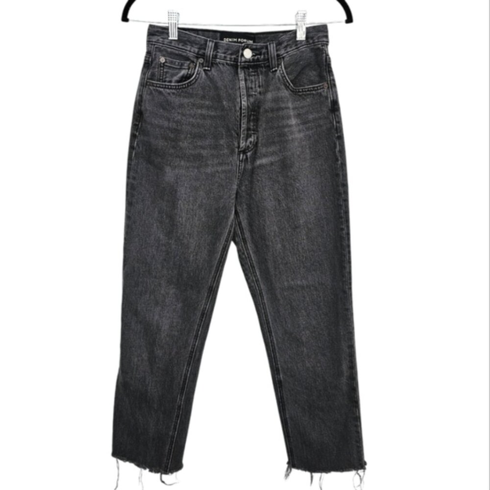 Denim Forum The Nina Stovepipe Black Denim Jeans Size 26